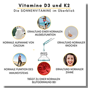 Vitamine D3 K2 im Überblick der normalen Wirkung